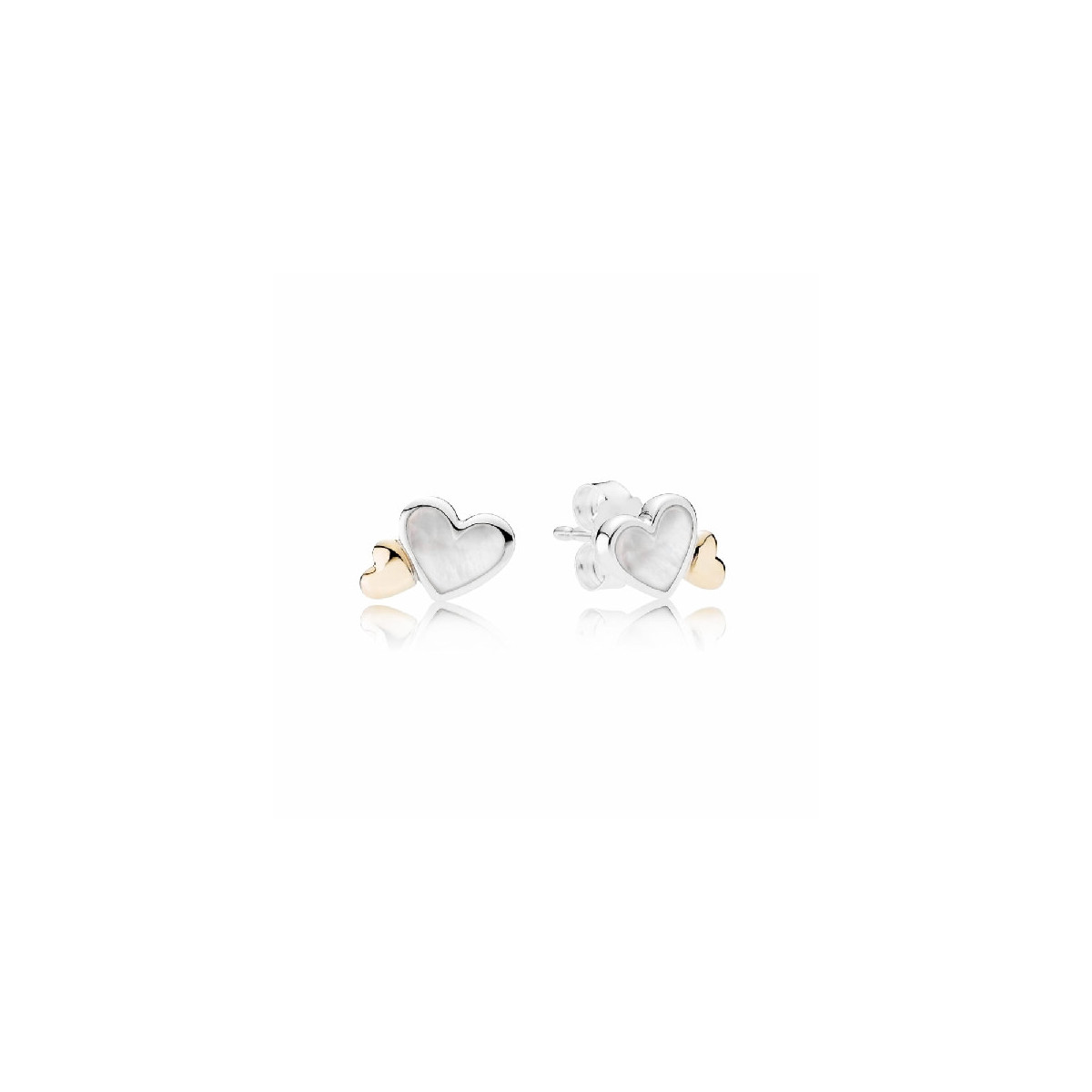 Pendientes Pandora plata 925 y oro 14k