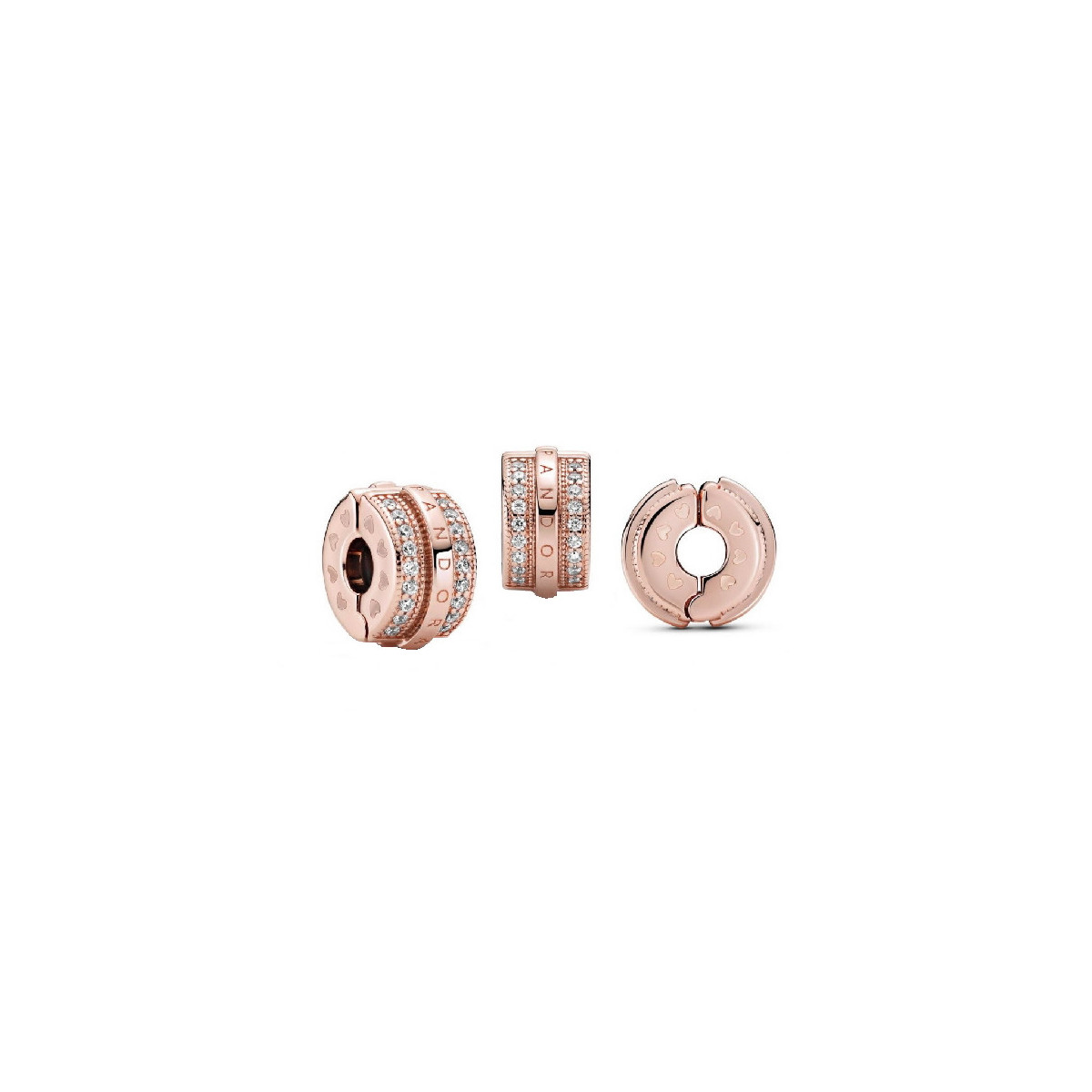 Abalorio clip Pandora Rose plata