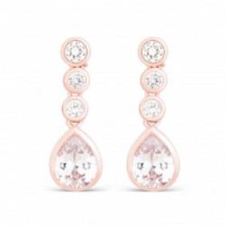 Pendientes Luxenter Vianath plata rosa 925