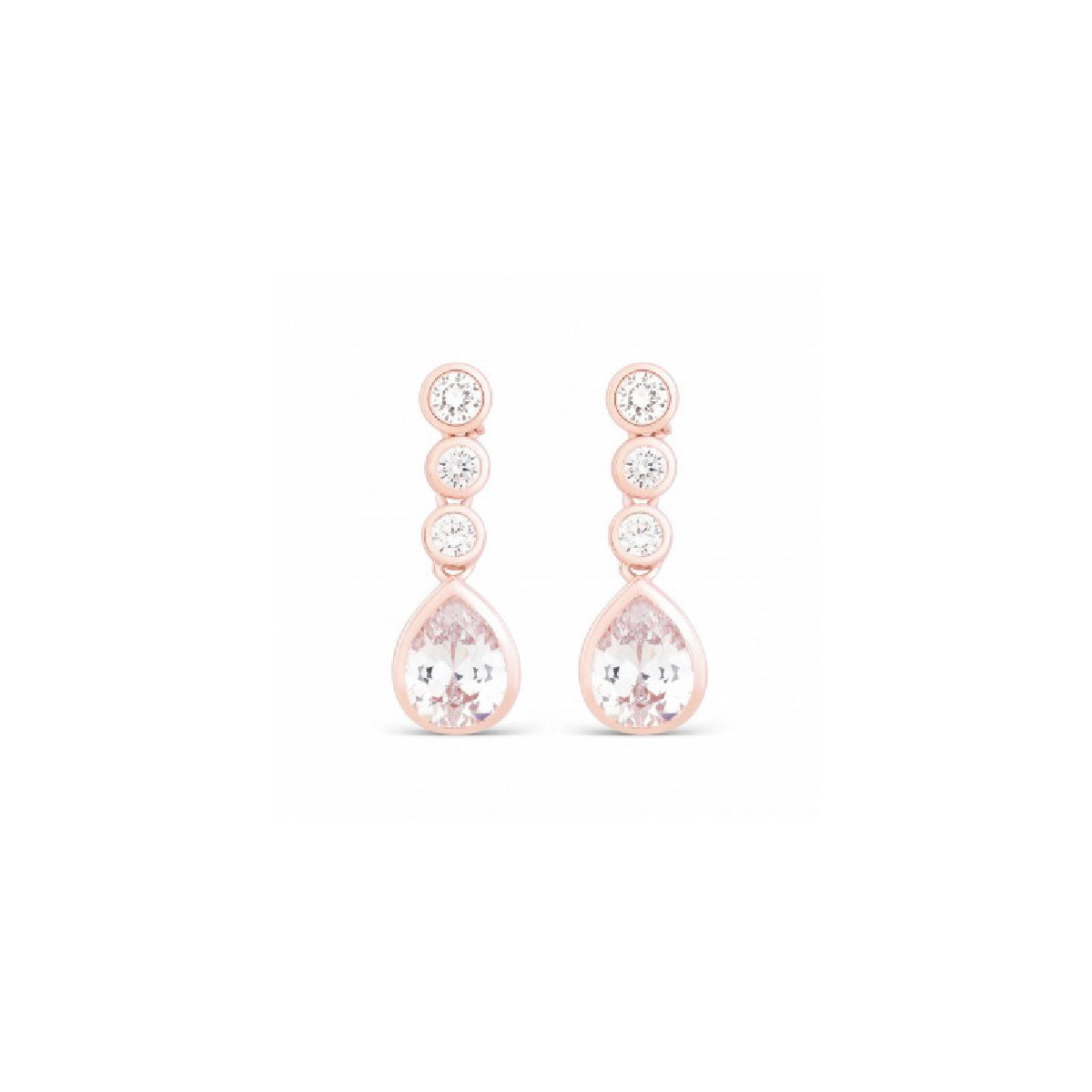 Pendientes Luxenter Vianath plata rosa 925