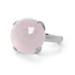 Anillo Luxenter plata 925 talla 14 con cuarzo rosa