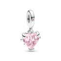 Abalorio Pandora plata 925 Colgante Árbol de la Familia y Corazón Rosa