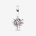 Abalorio Pandora plata 925 Colgante Árbol de la Familia y Corazón Rosa