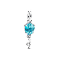 Abalorio Pandora plata 925 Colgante Globo Cristal de Murano Azul colección Unicef