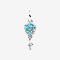 Abalorio Pandora plata 925 Colgante Globo Cristal de Murano Azul colección Unicef