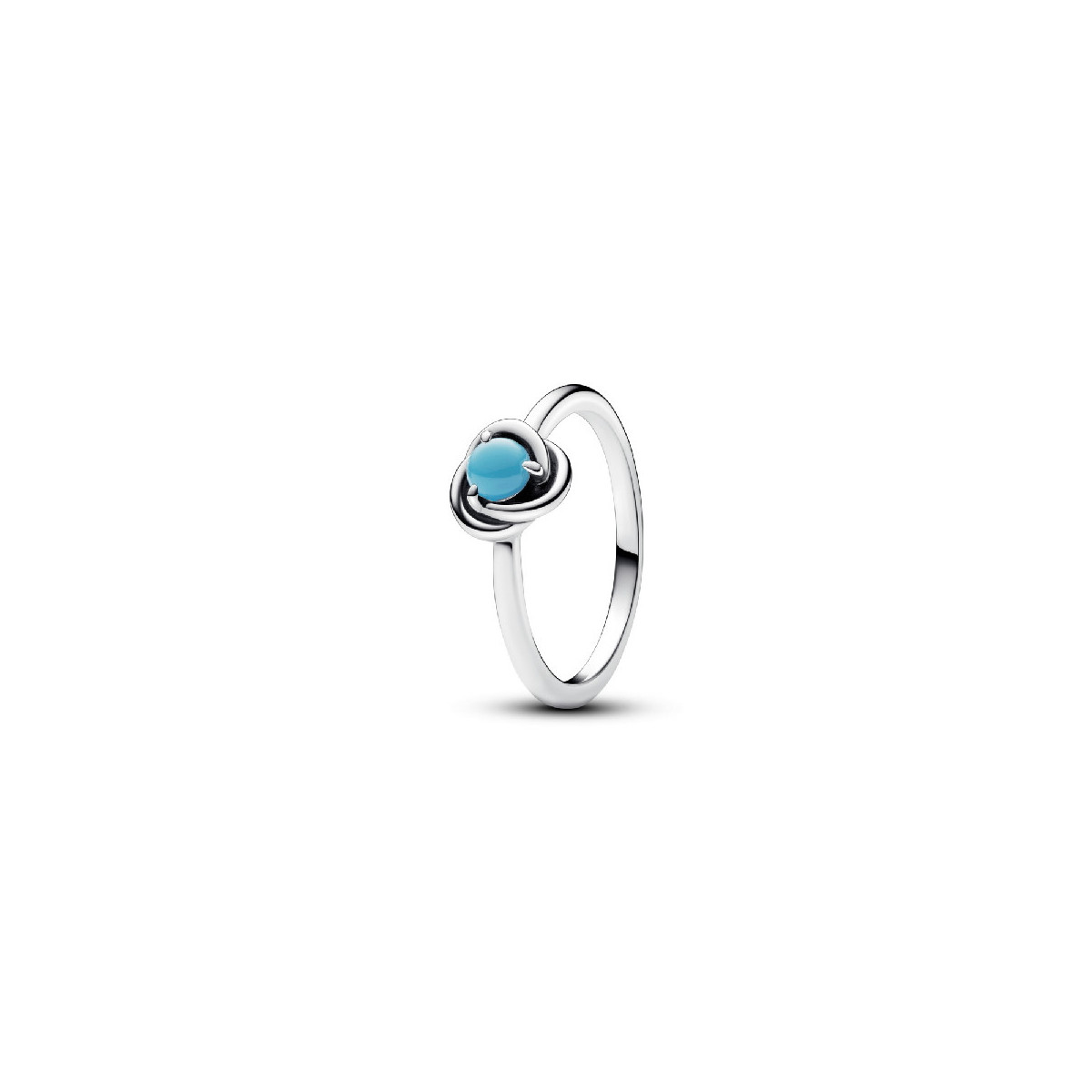 Anillo Pandora plata 925 Círculo Eternity Azul Turquesa talla 54