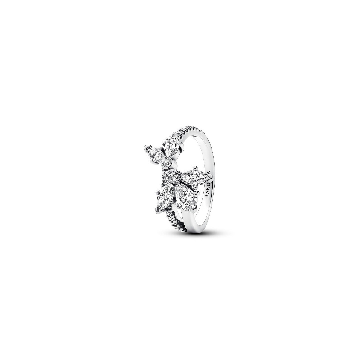 Anillo Pandora Herbario Brillante Asimétrico plata 925 talla 50