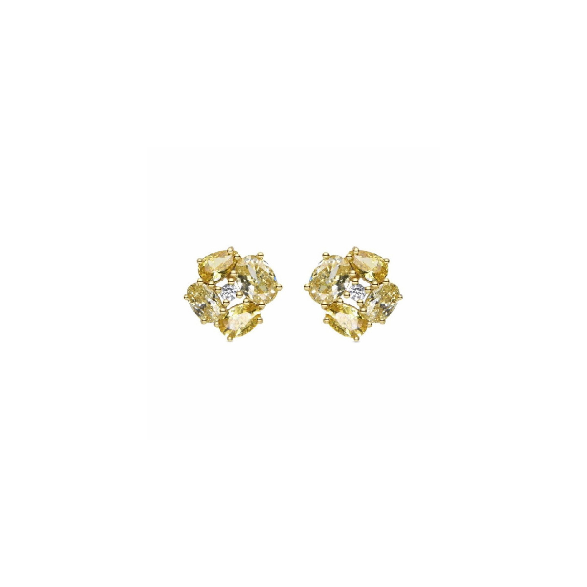 Pendientes Luxenter Ilsah plata 925 bañada en oro amarillo