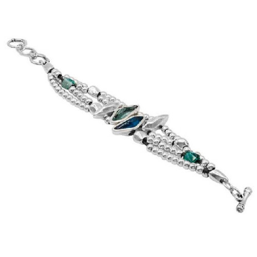 Pulsera Ciclón Tatrás con cristales de murano azul