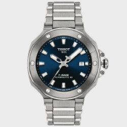 Reloj Tissot T-Race Powermatic 80 41mm esfera azul