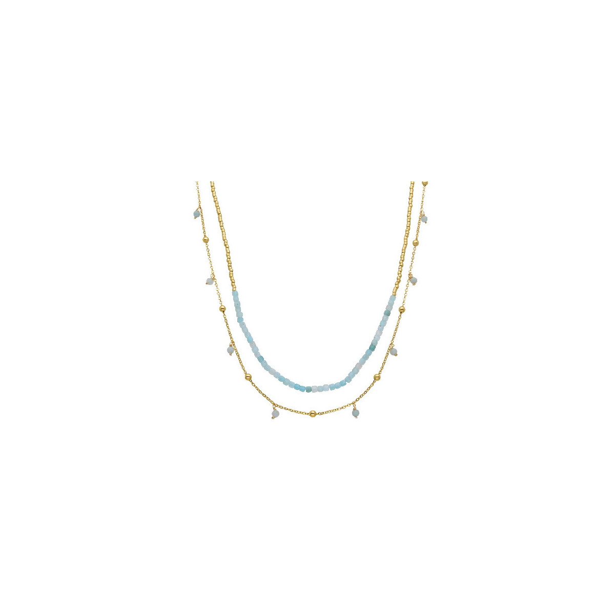 Collar Luxenter Akyal acero dorado