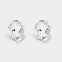 Pendientes Itemporality aro en zig-zag plata 925