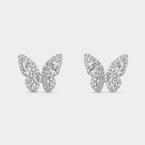 Pendientes Itemporality Mariposa plata 925