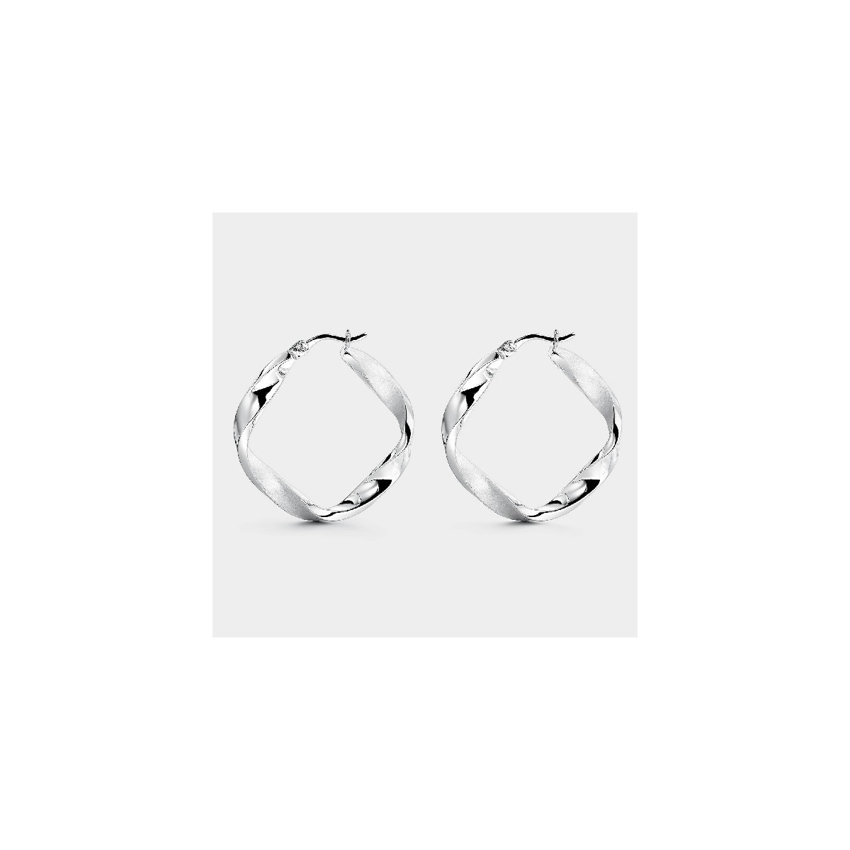 Pendientes Itemporality brillo y mate plata 925