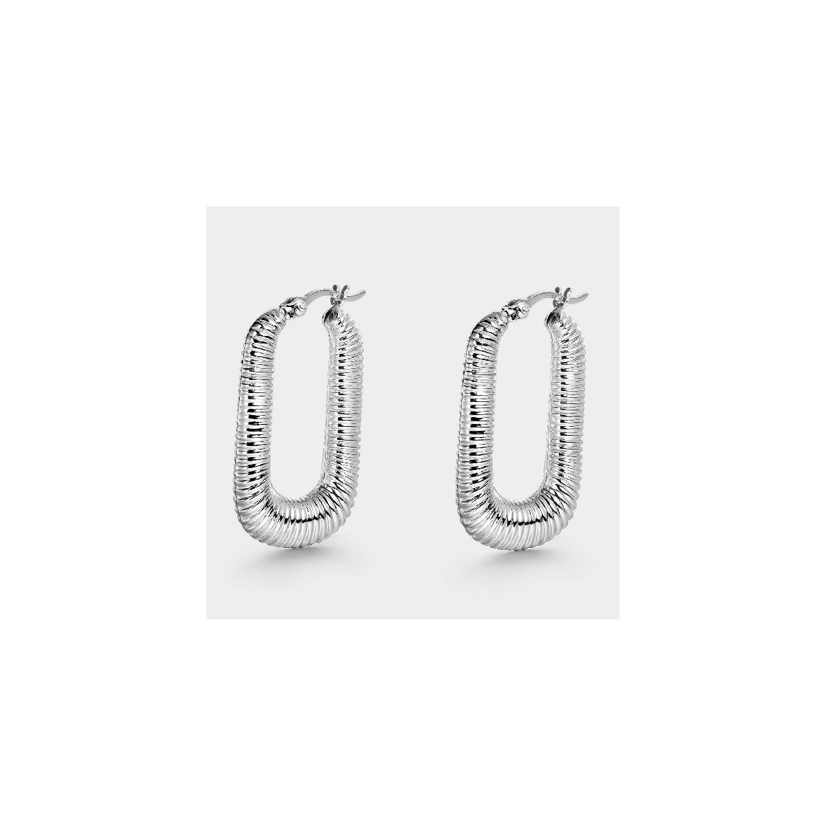 Pendientes Itemporality Bold rectangular plata 925