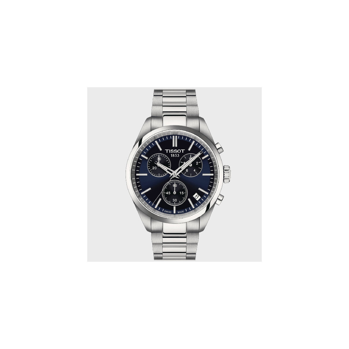 Reloj Tissot PR100 Chronograph 40mm esfera azul