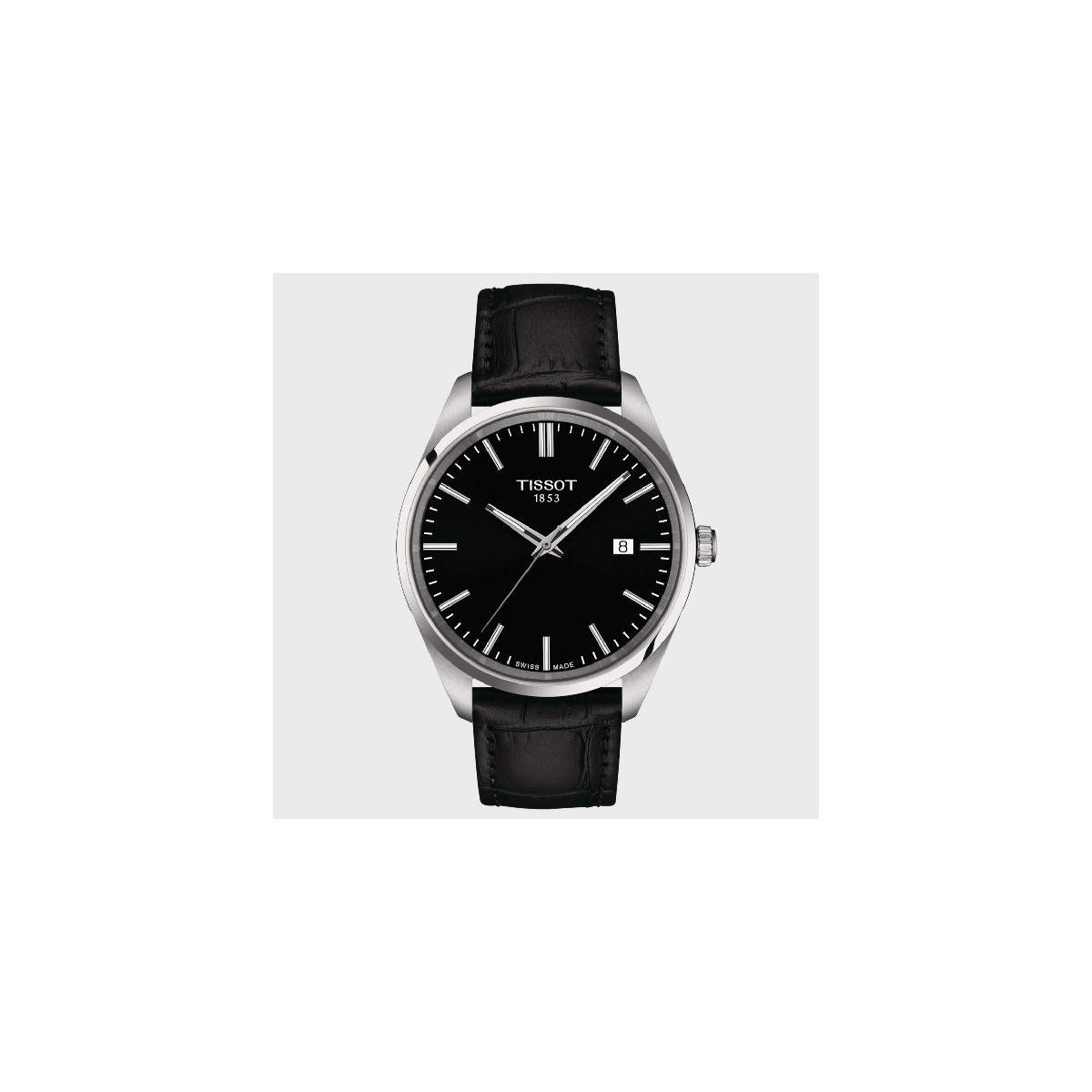 Reloj Tissot PR 100 esfera negra y correa para hombre