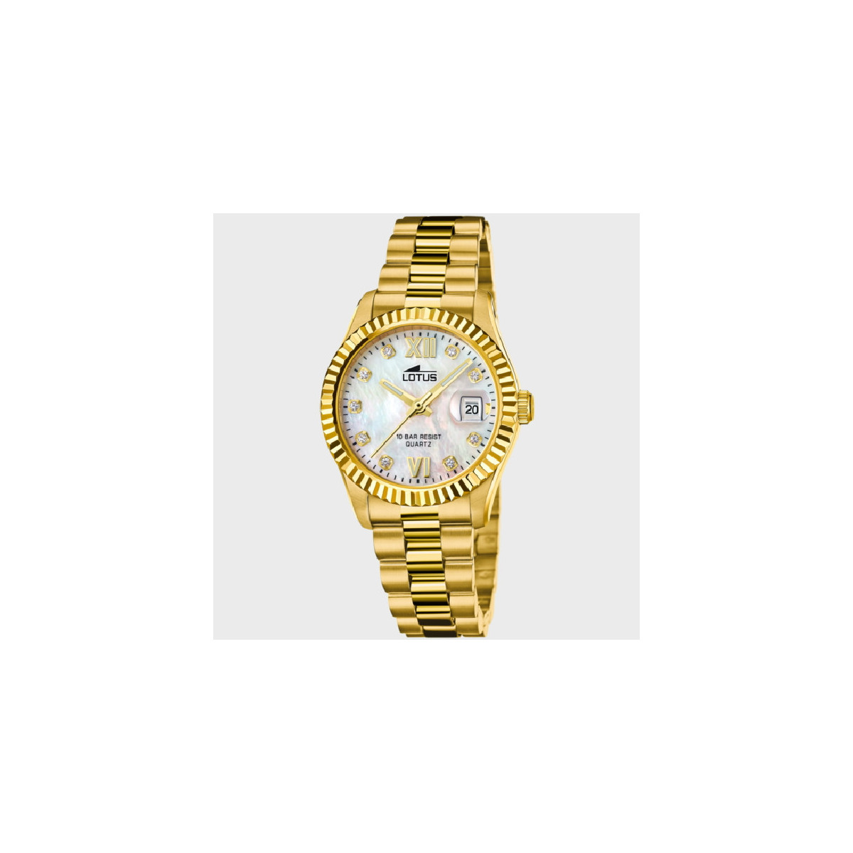 Reloj Lotus para Mujer Dorado esfera de nácar