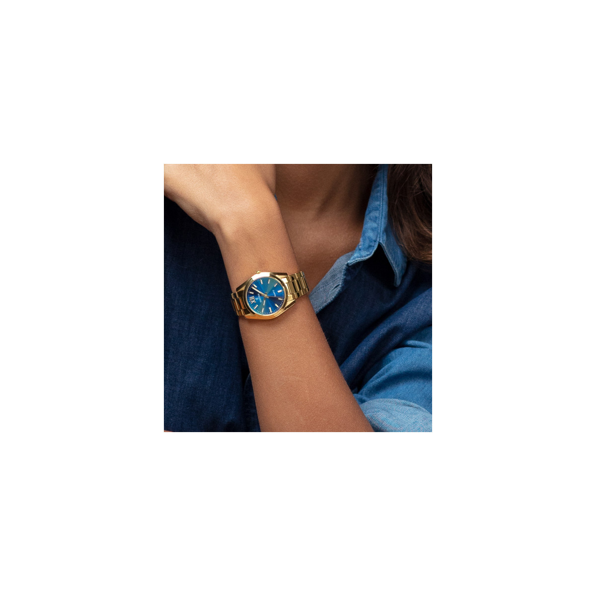 Reloj Festina Mademoiselle para mujer esfera azul metálico