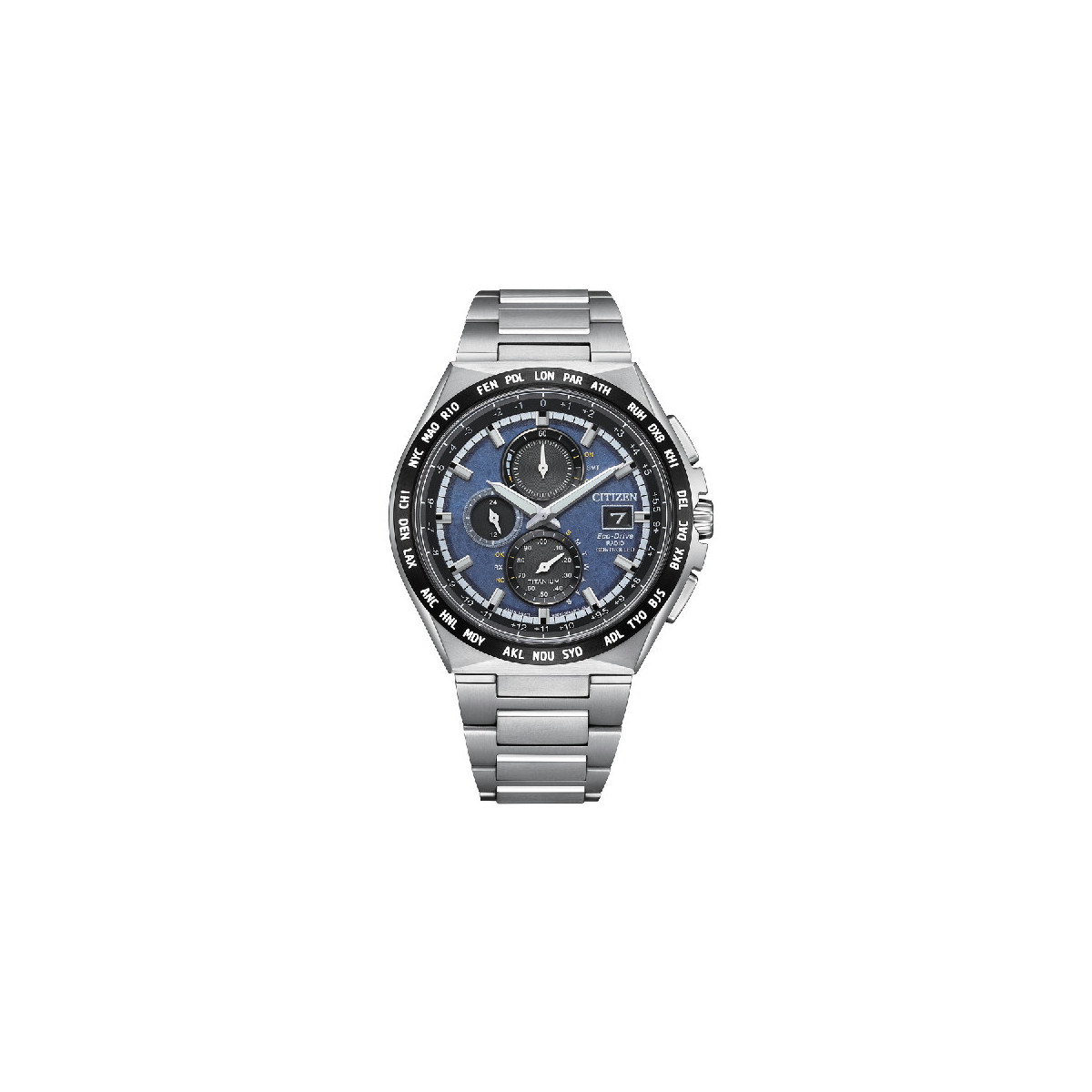 Reloj Citizen Crono H800 Super Titanium SuperTitanium esfera azul