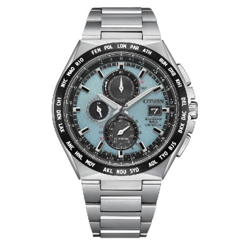 Reloj Citizen Crono H800 Super Titanium SuperTitanium esfera azul celeste