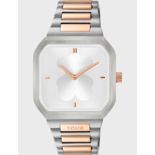 Reloj Tous D-Bear para mujer de acero bicolor rosa