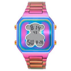 Reloj Tous D-Bear digital con brazalete de acero acabado iridiscente