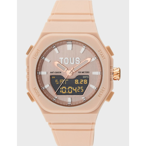 Reloj Tous Bet AnaDigi silicona nudé unisex