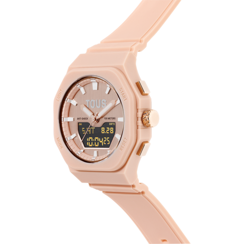 Reloj Tous Bet AnaDigi silicona nudé unisex