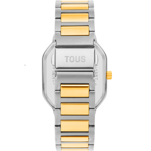 Reloj Tous D-Bear para mujer de acero bicolor dorado