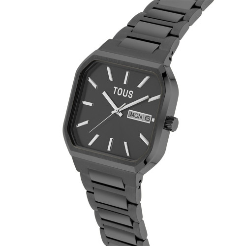 Reloj Tous Lit analógico con brazalete acero IP gris unisex