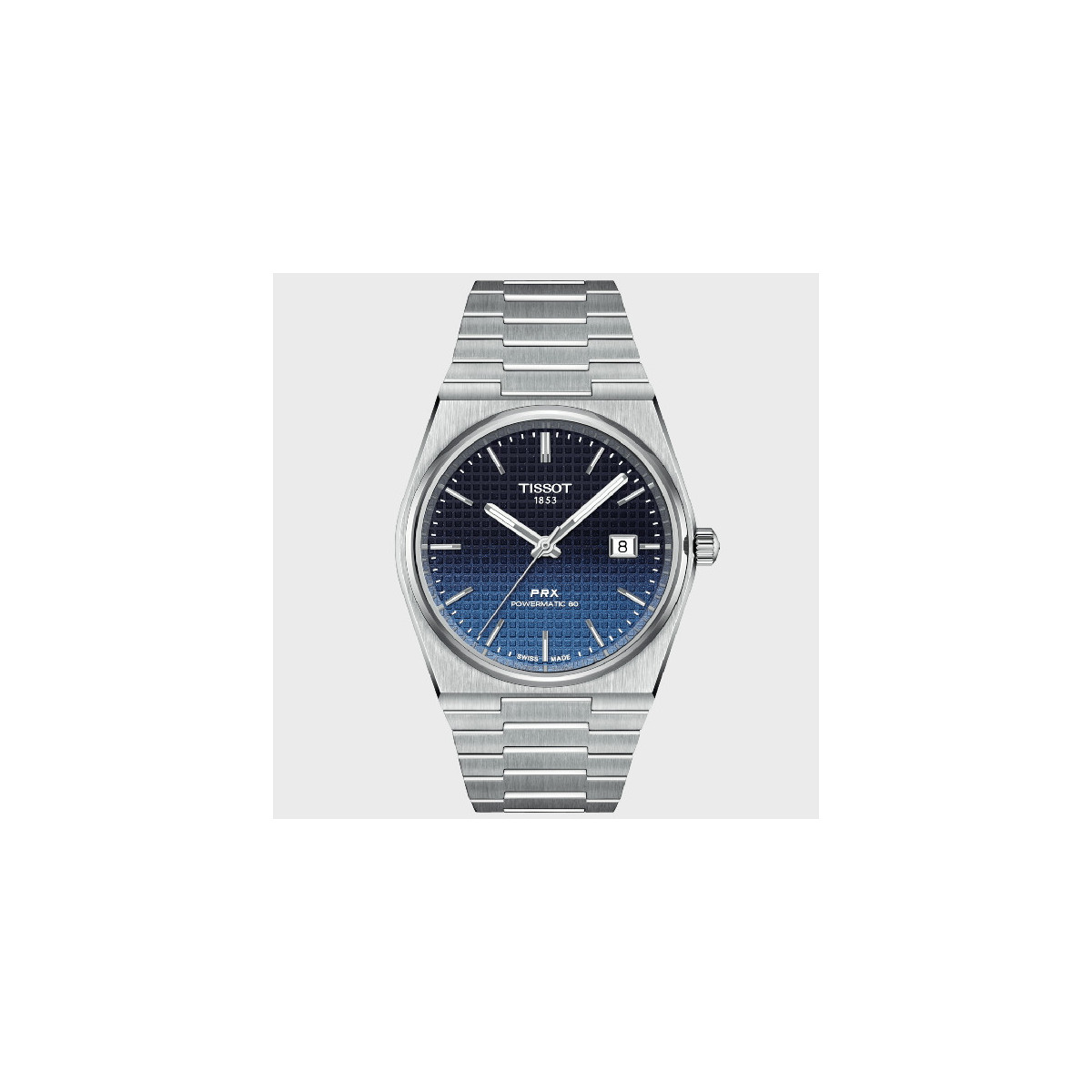 Reloj Tissot PRX Powematic 80 Cameleon azuL y negro degradado para hombre