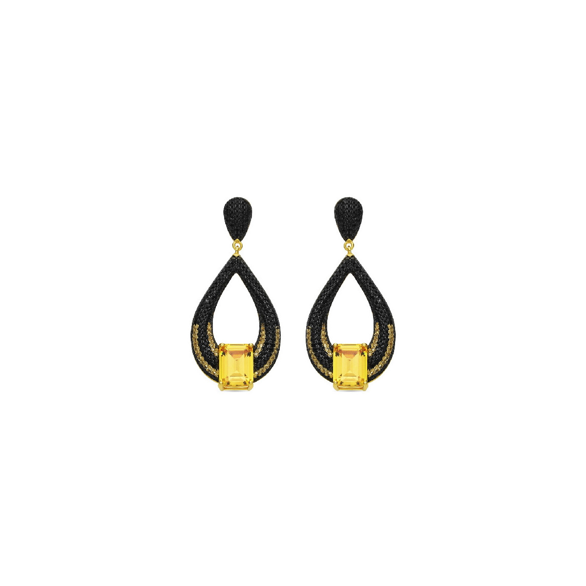 Pendientes Luxenter Udrol plata dorada 925