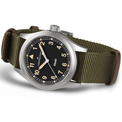 Reloj Hamilton Khaki Field Quartz 38mm esfera negra