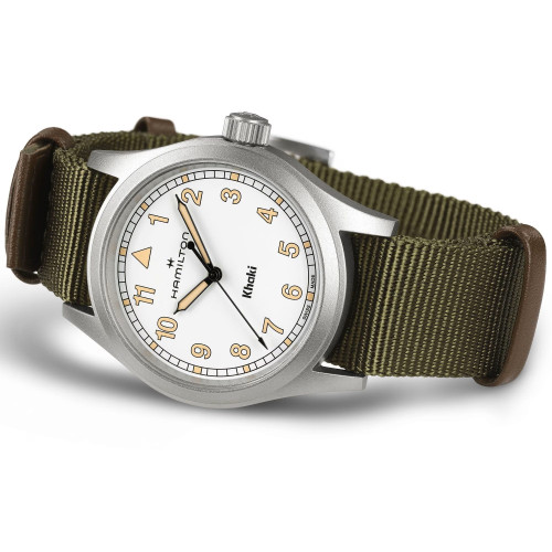 Reloj Hamilton Khaki Field Quartz 38mm esfera blanca