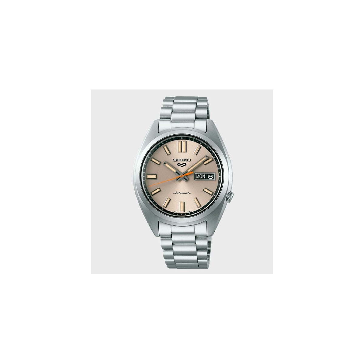 Reloj Seiko 5 Sports SNXS Style esfera beige 37mm