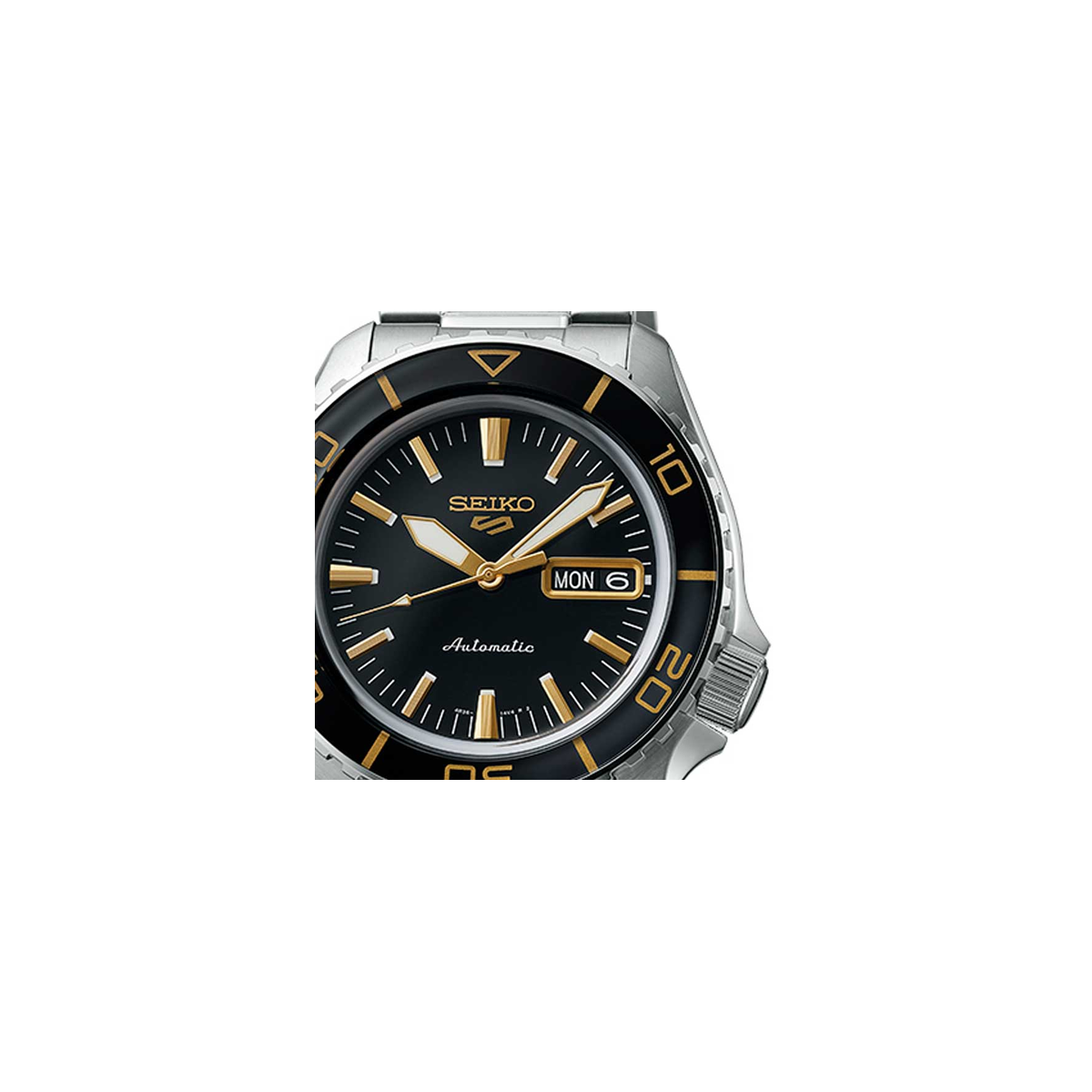 Reloj Seiko 5 Automatic esfera y bisel negro