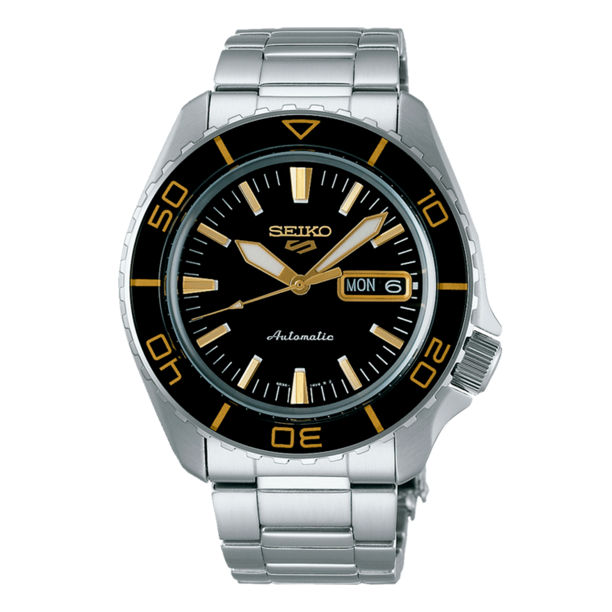 Reloj Seiko 5 Automatic esfera y bisel negro