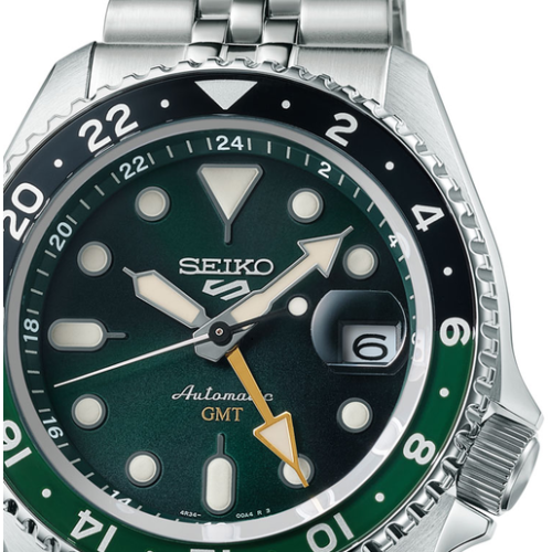 Seiko 5 Sports Style GMTverde para hombre