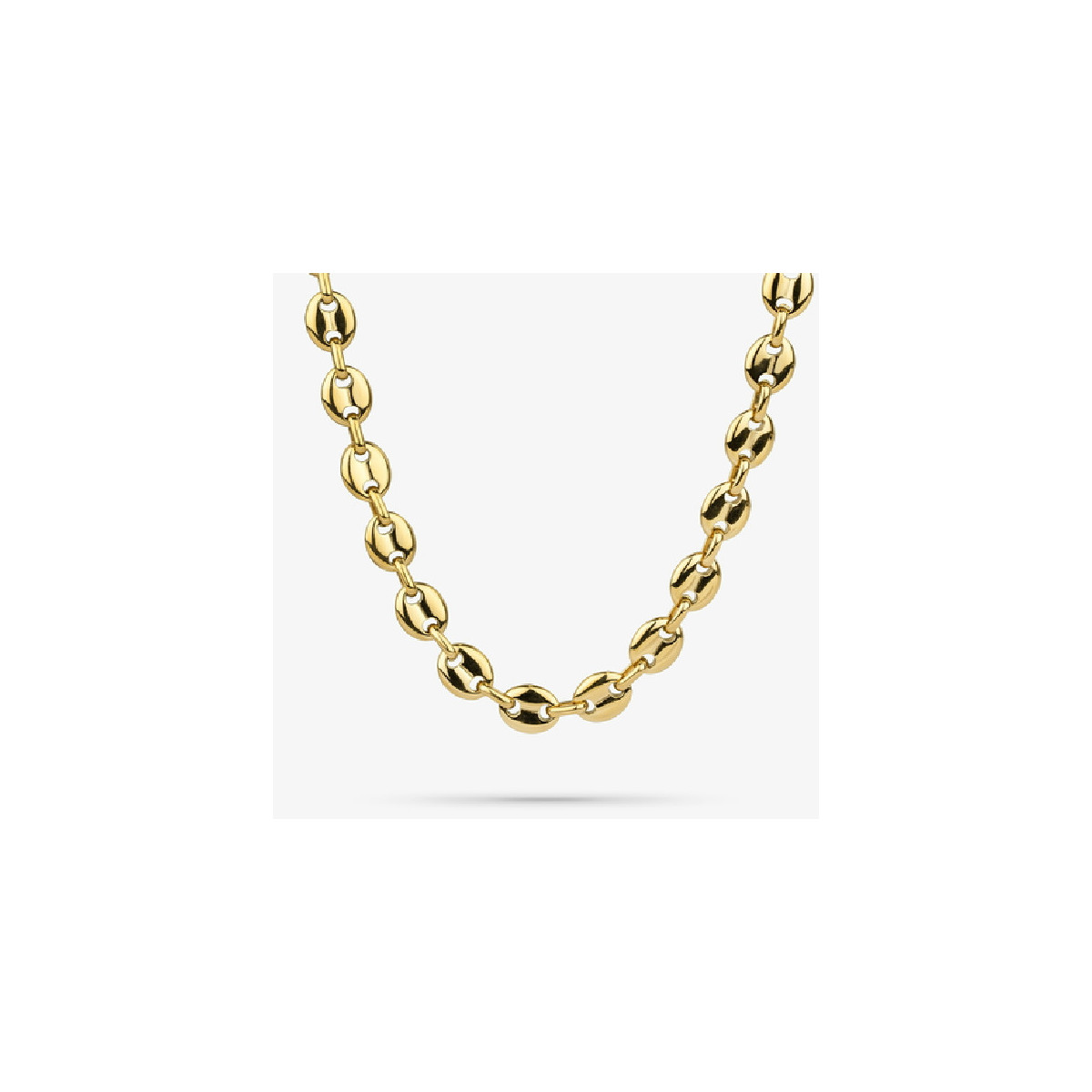 Collar Radiant Calabrote acero IP dorado 60cm