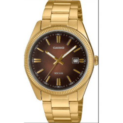 Reloj Casio Collection Unisex Dorado esfera marrón