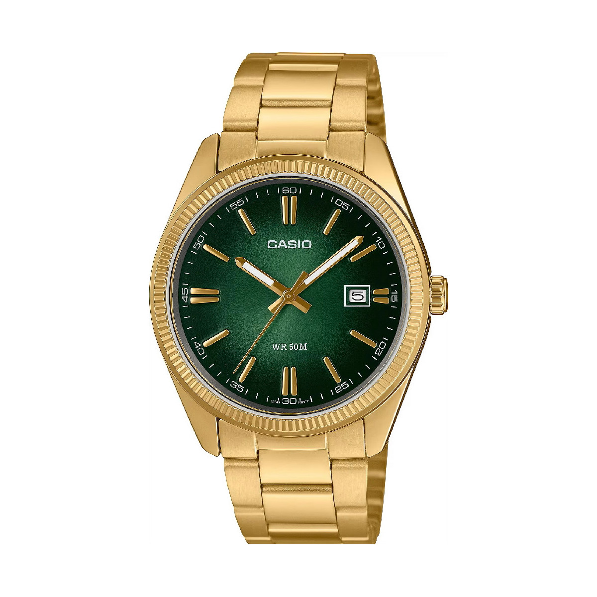 Reloj Casio Collection Unisex Dorado esfera Verde