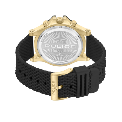 Reloj Police Surigao Black/Gold Dial Black Silicon