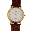 Reloj Tissot oro 750 con correa de piel para hombre y mujer