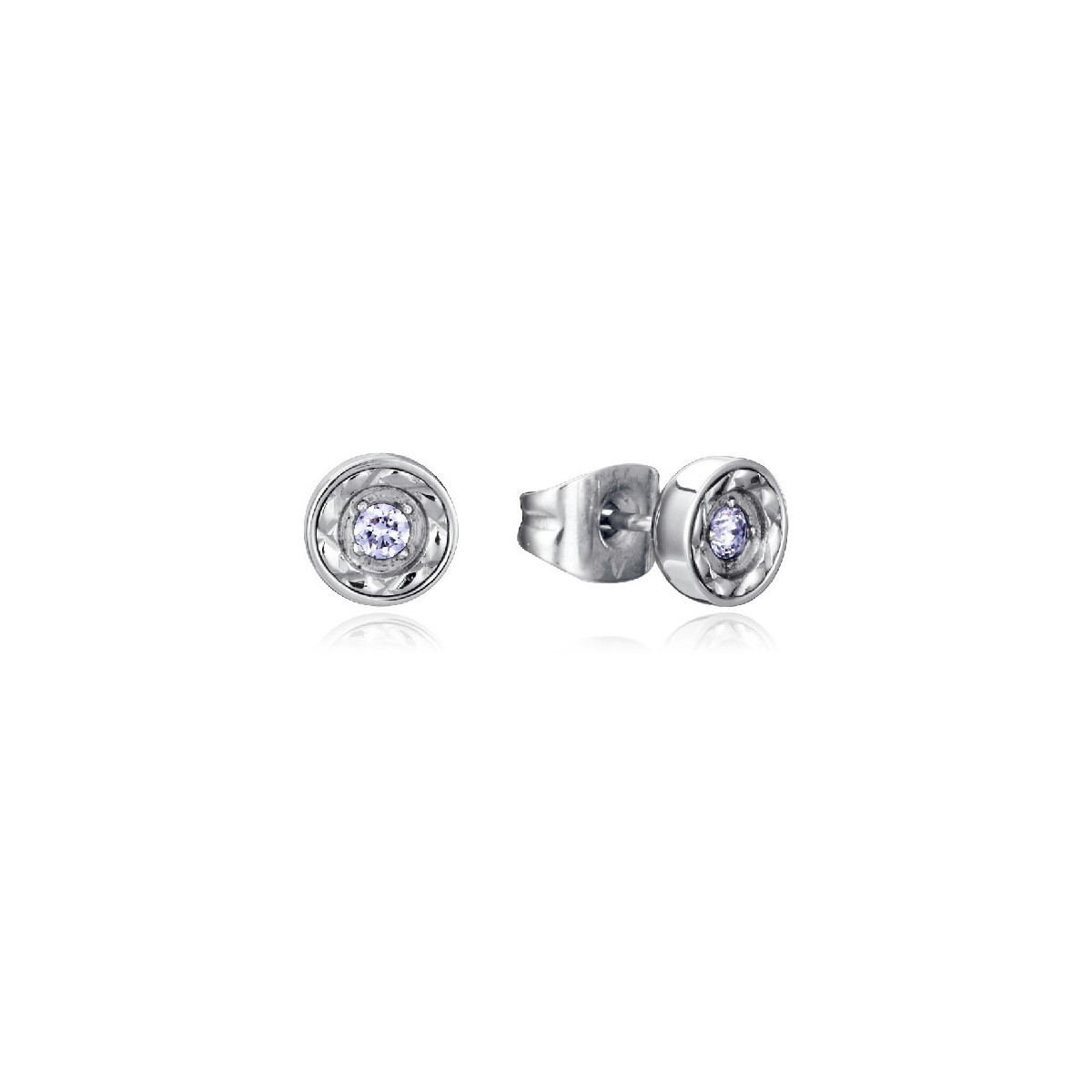 Pendientes Viceroy de acero con brillantes