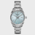 Reloj Tissot PR100 Cuarzo 34mm para mujer esfera azul clarito