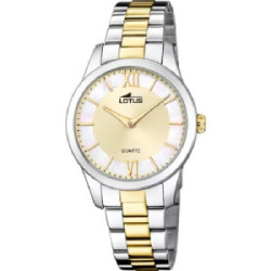 Reloj Lotus para mujer bicolor esfera champán y nácar