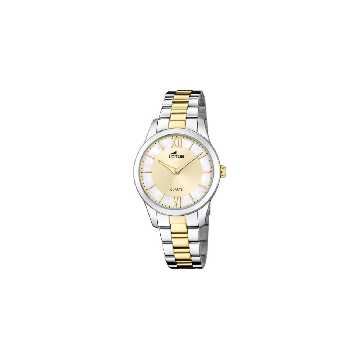 Reloj Lotus para mujer bicolor esfera champán y nácar