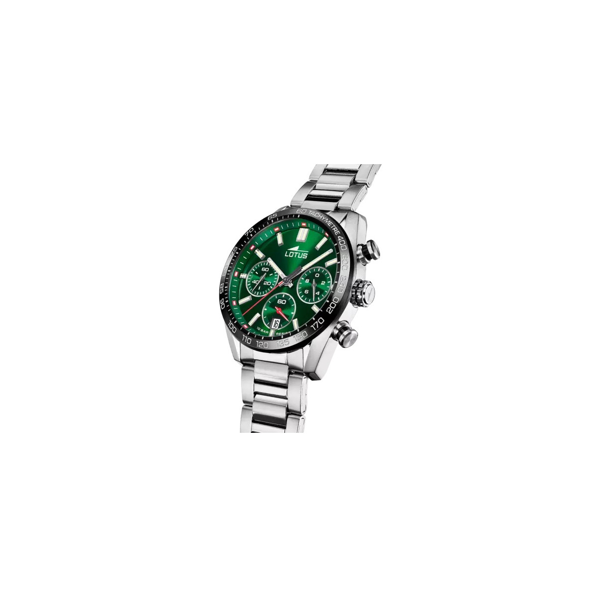 Reloj Lotus Crono para hombre esfera verde