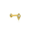 Piercing LeCarré oro 750 amarillo con brillante Rombo